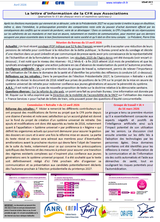 CFR avril 2026