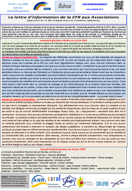 CFR juin 2026 spécial AG