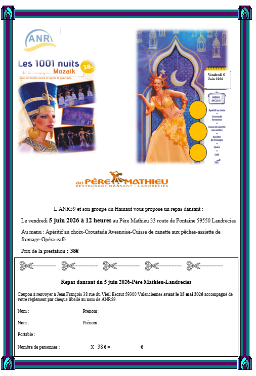 repas dansant 5 juin 2026