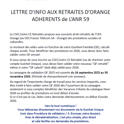 lettre info retraités Orange